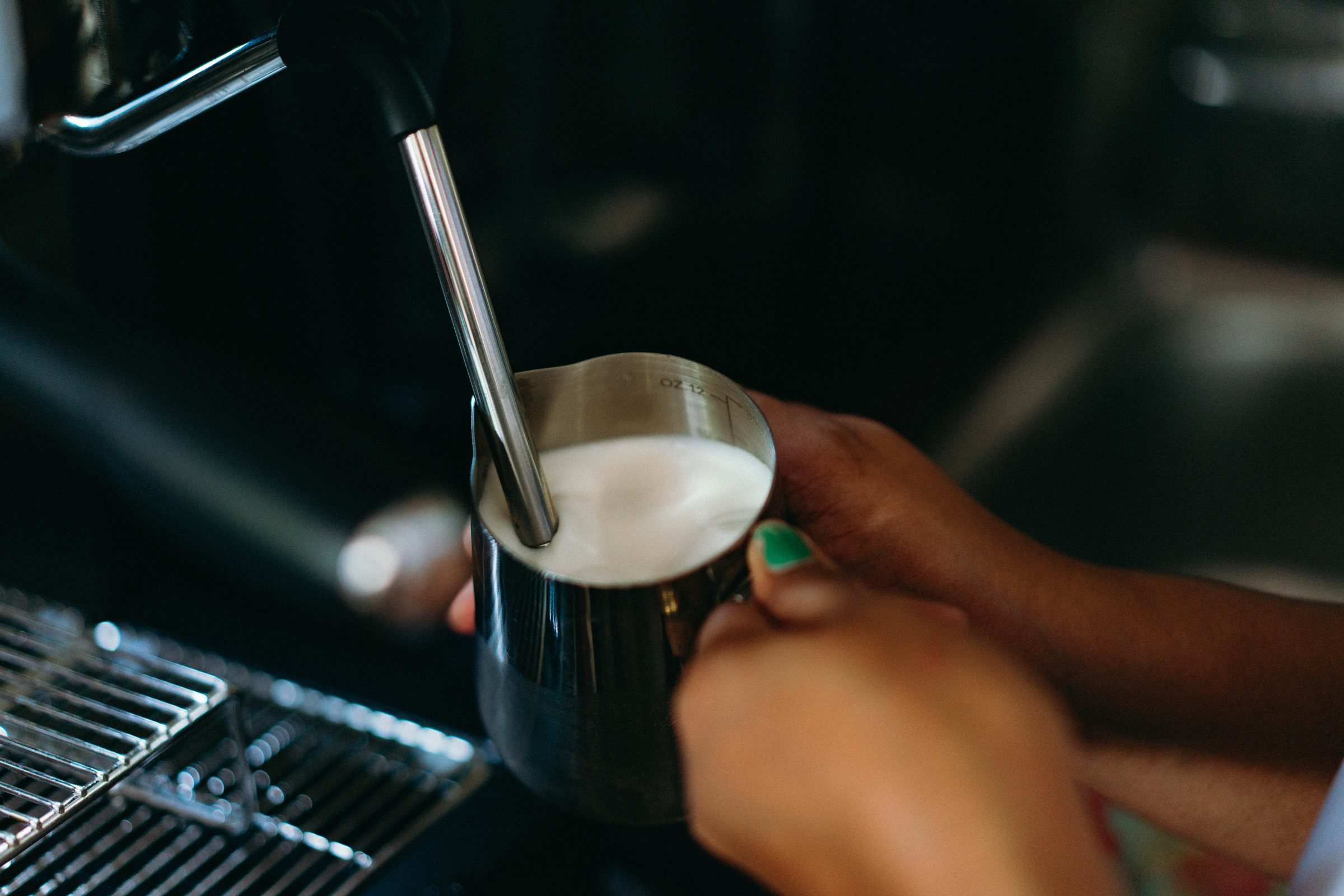 Steaming milk for a latte