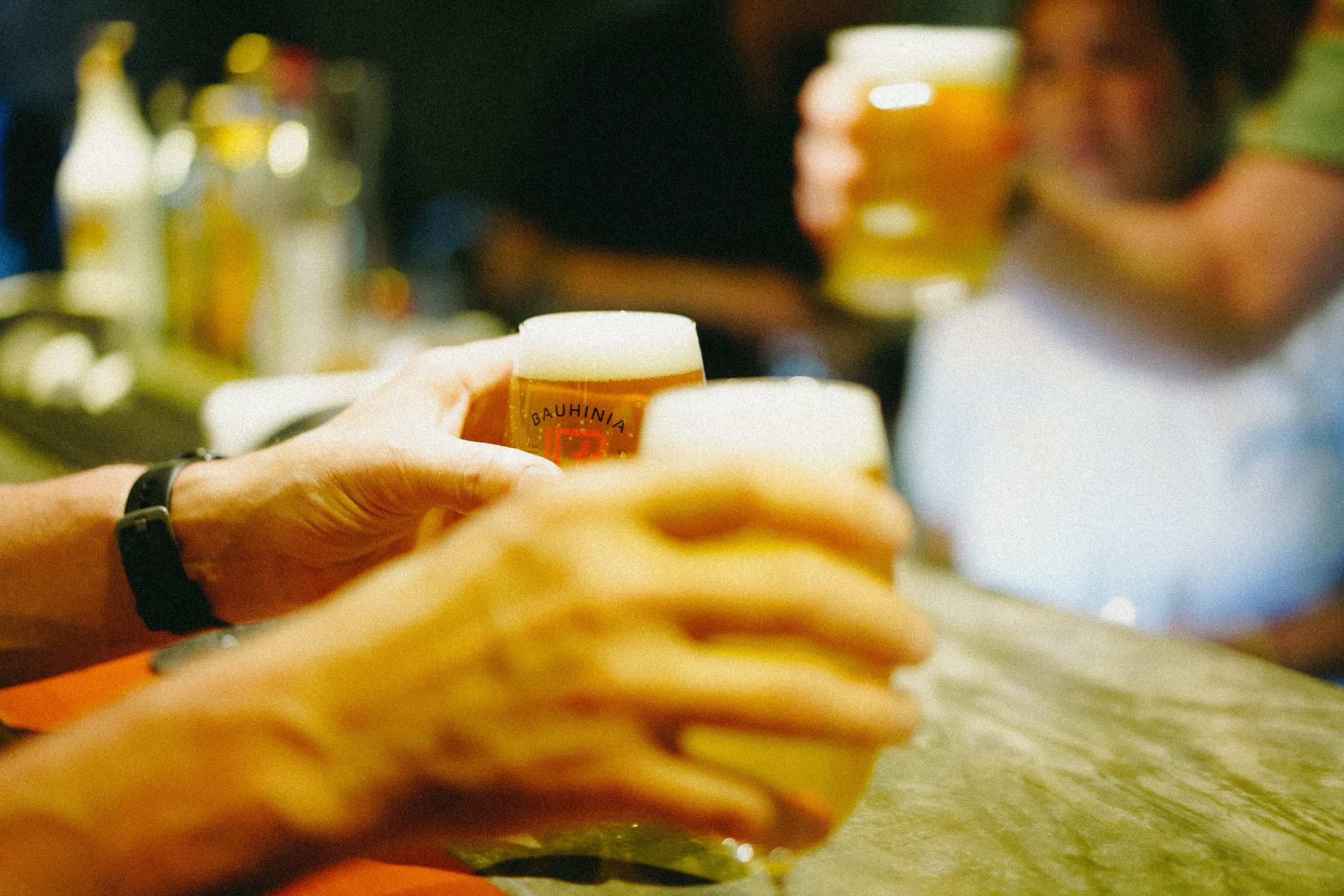 Toasting with craft beers
