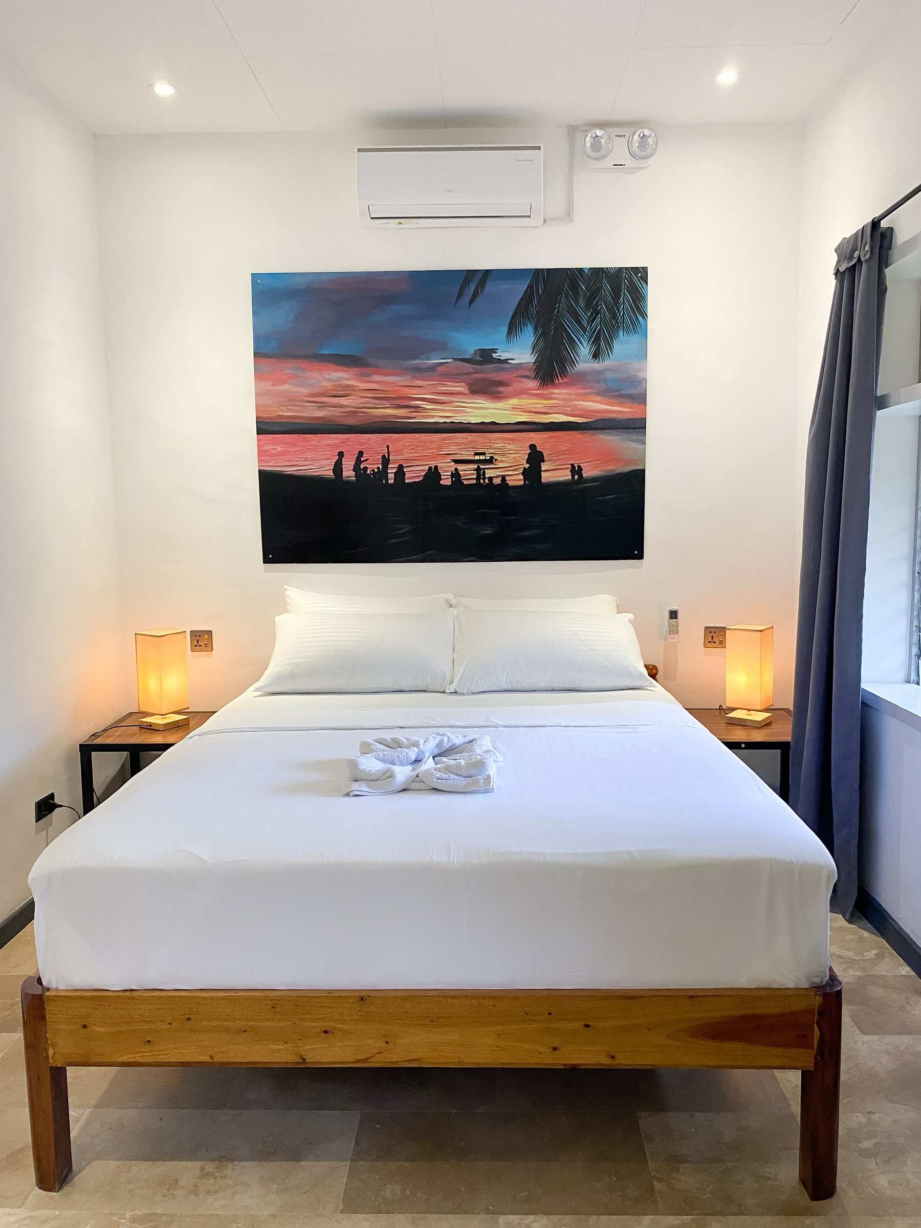 Double bed in the Private Deluxe room